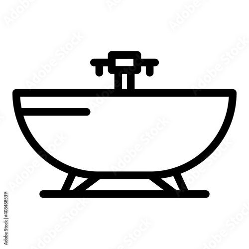Bathroom sewerage icon. Outline bathroom sewerage vector icon for web design isolated on white background