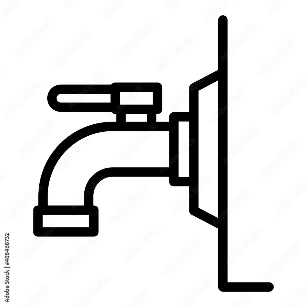 Tap pipe icon. Outline tap pipe vector icon for web design isolated on white background Tap pipe icon. Outline tap pipe vector icon for web design isolated on white background