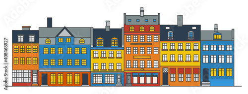 Bilde på lerret Amsterdam buildings skyline