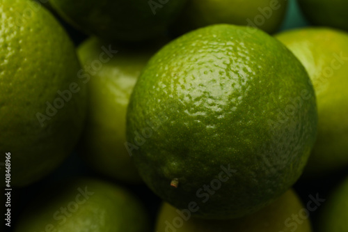 Fresh ripe lime on whole background, close up