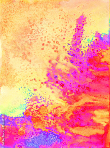 Bright watercolor holi texture for background. Psychedelic colors.