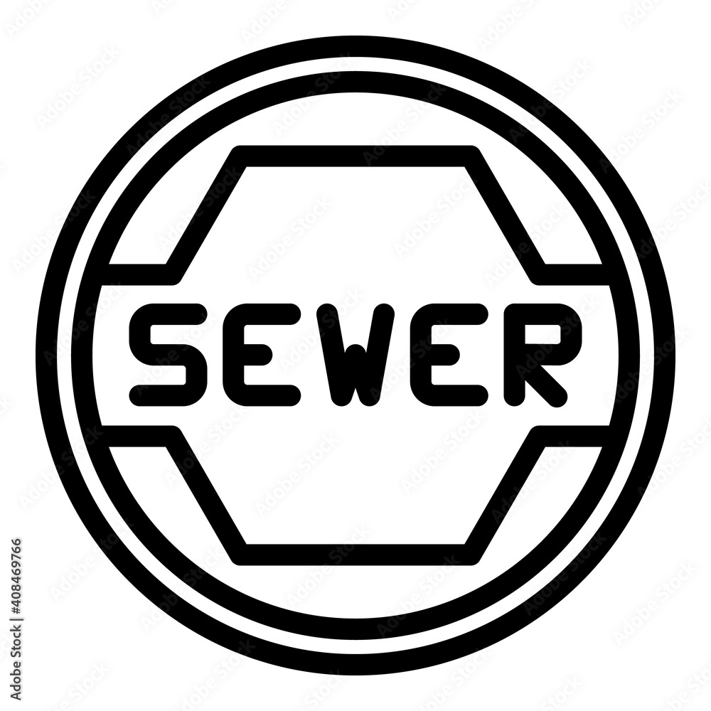 Manhole icon. Outline manhole vector icon for web design isolated on white background Manhole icon. Outline manhole vector icon for web design isolated on white background