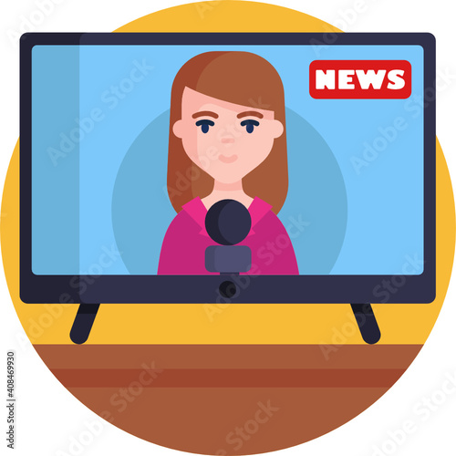 Mass media related icon. News Broadcasting Icon