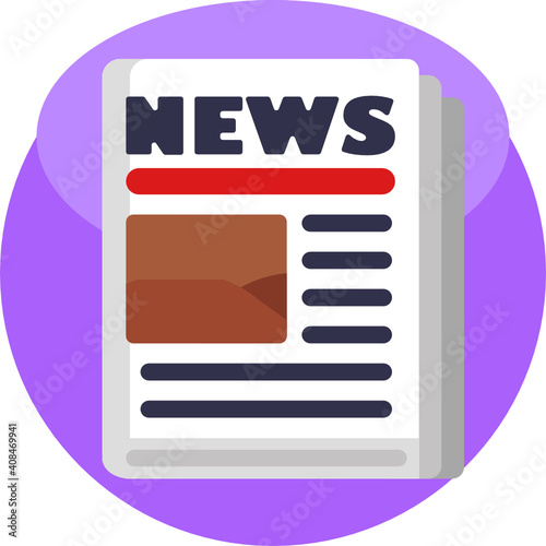 Mass media related icon. News Broadcasting Icon. Newspaper Icon.