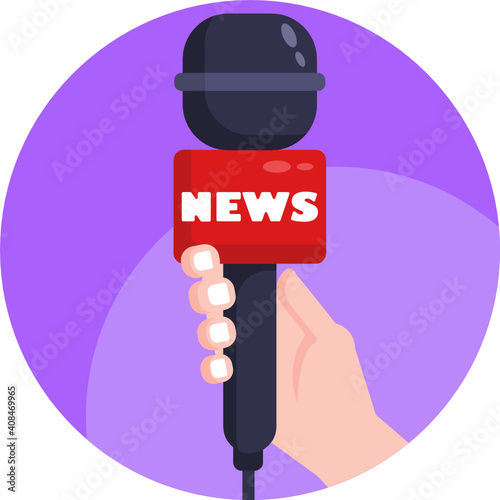 Mass media related icon. News Broadcasting Icon