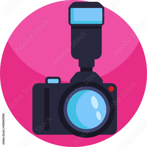 Mass media related icon. News Broadcasting Icon. Camera Icon.