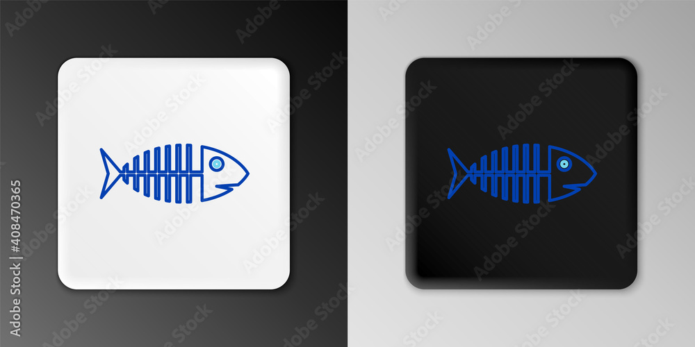 Line Fish skeleton icon isolated on grey background. Fish bone sign. Colorful outline concept. Vector. Line Fish skeleton icon isolated on grey background. Fish bone sign. Colorful outline concept. Vector.
