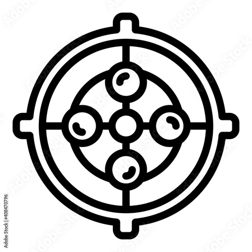 Separative manhole icon. Outline separative manhole vector icon for web design isolated on white background