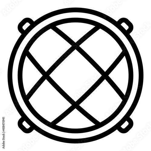 Protection manhole icon. Outline protection manhole vector icon for web design isolated on white background