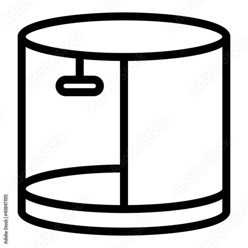 Shower stall icon. Outline shower stall vector icon for web design isolated on white background