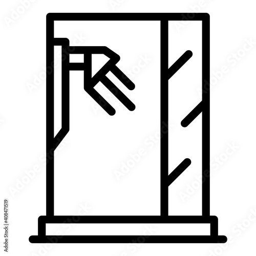 Water stall icon. Outline water stall vector icon for web design isolated on white background