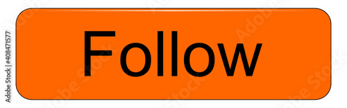 Follow Button on white backround - illustration