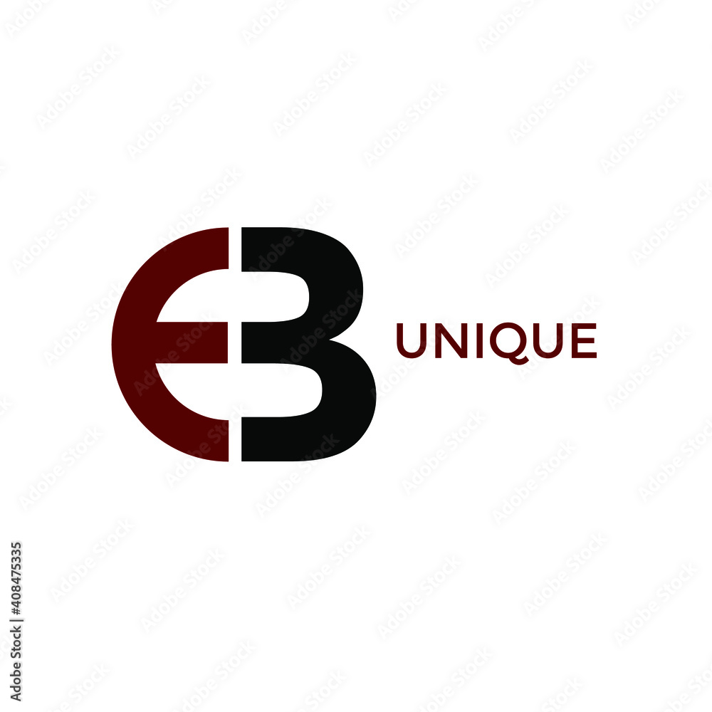 the letter EB. vector logo monogram alphabet minimalist design the letter EB. vector logo monogram alphabet minimalist design
