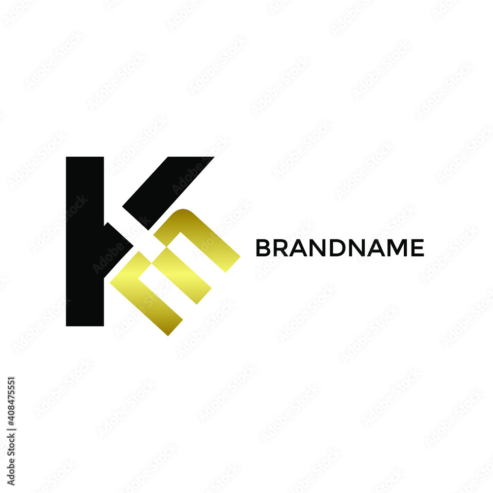 letter KE. Vector logo monogram alphabet design in gold color letter KE. Vector logo monogram alphabet design in gold color