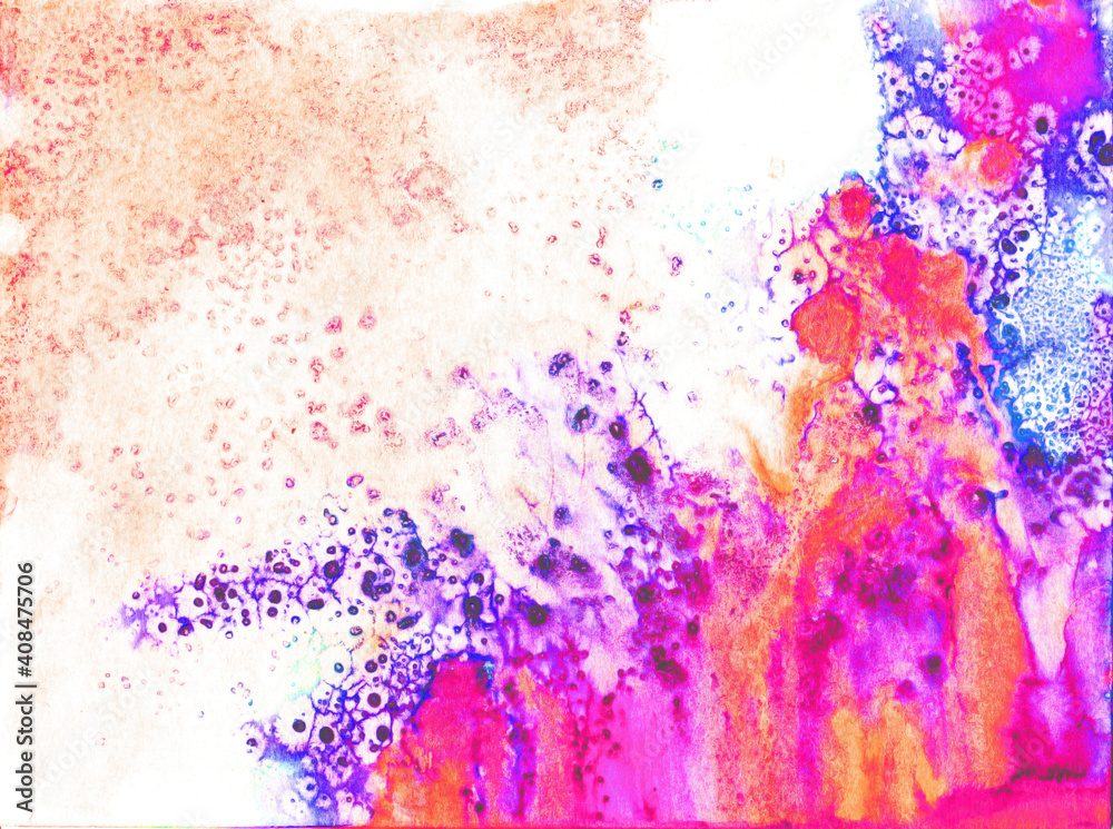 Obraz premium Bright watercolor holi texture for background. Psychedelic colors.