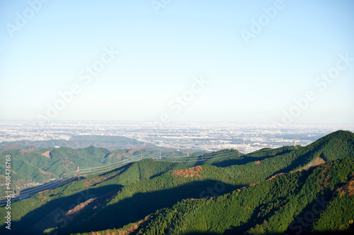 Landscape of the mountains at Mitake.