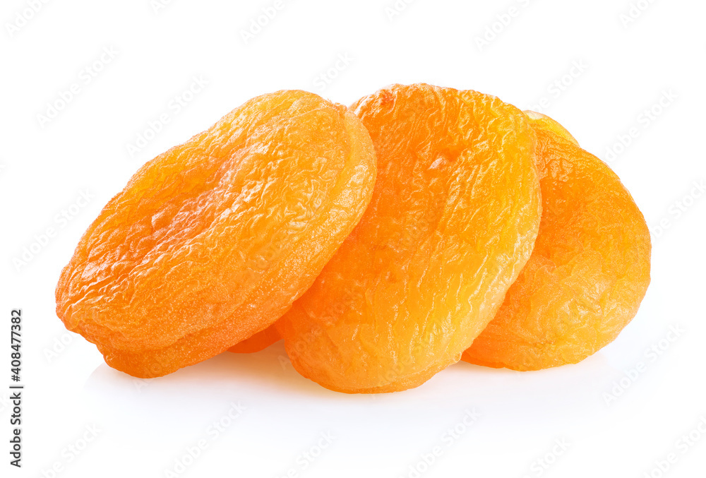 Dried apricots isolated on white background. Dried apricots isolated on white background.