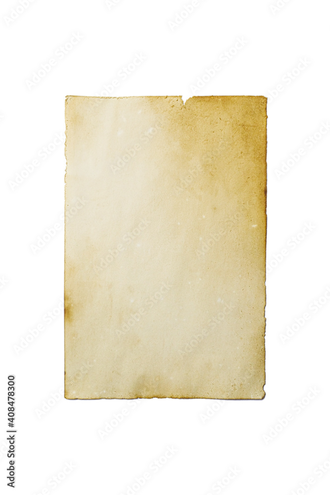 Torn old paper on white background Torn old paper on white background