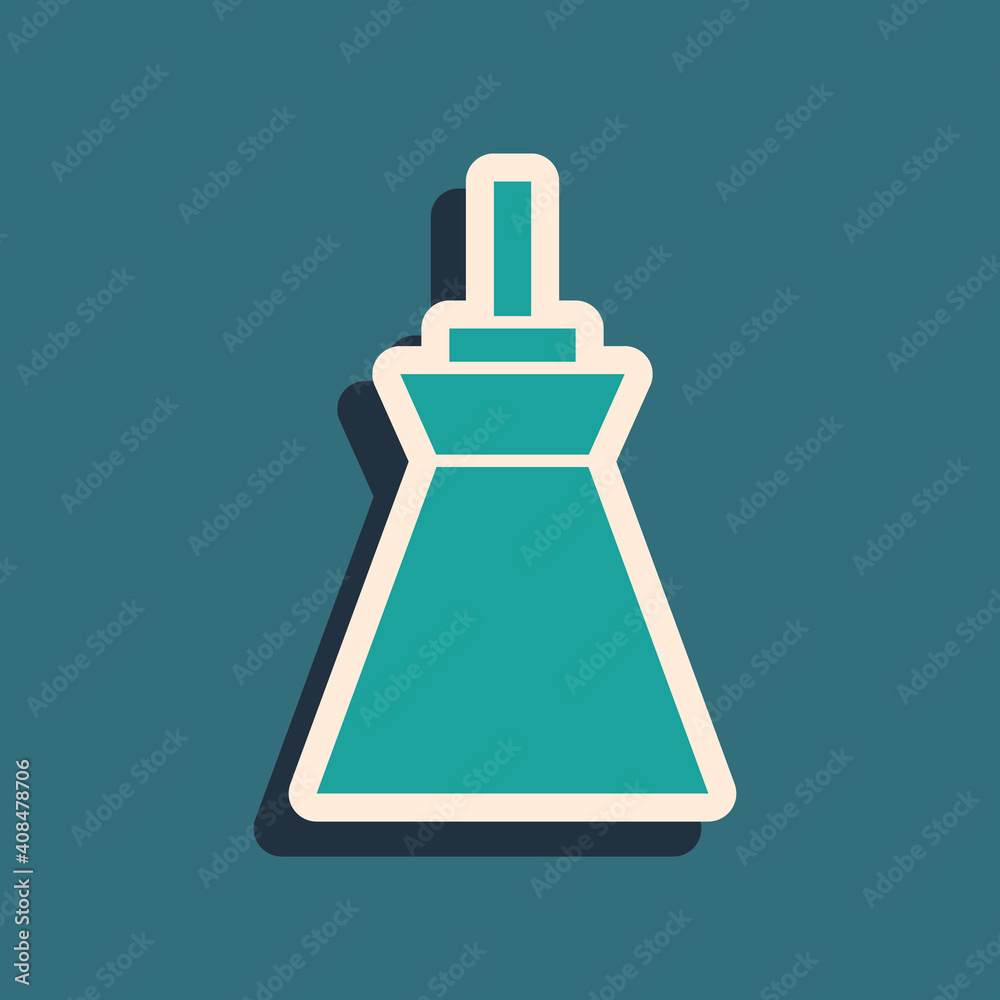 Green Lamp hanging icon isolated on green background. Ceiling lamp light bulb. Long shadow style. Vector. Green Lamp hanging icon isolated on green background. Ceiling lamp light bulb. Long shadow style. Vector.