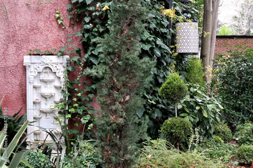 A turkish garden in istanbul