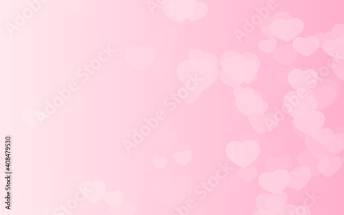 Valentine day pink hearts on pink background. © Koy