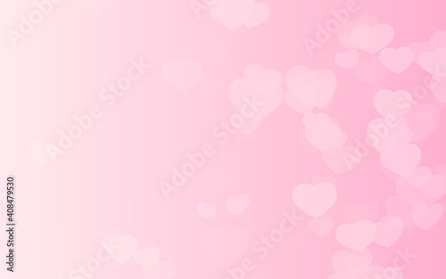 Valentine day pink hearts on pink background.