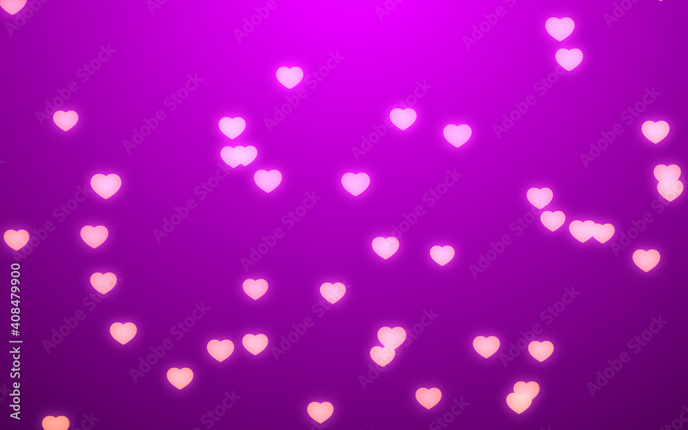 Valentine day pink hearts on purple background. Valentine day pink hearts on purple background.