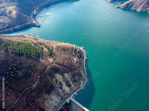 Dam of Vacha (Antonivanovtsi) Reservoir, Bulgaria photo