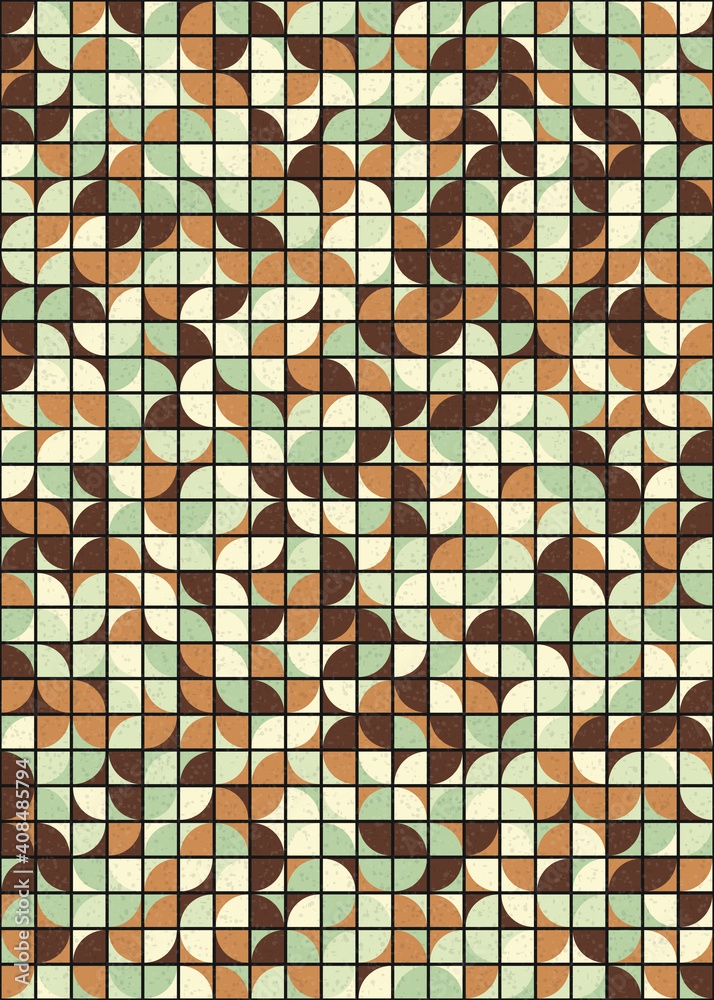 Fototapeta premium Abstract Geometric Pattern generative computational art illustration