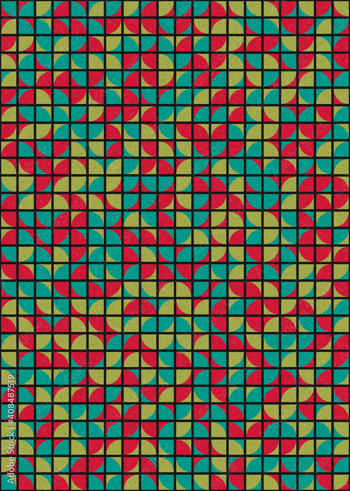 Abstract Geometric Pattern generative computational art illustration