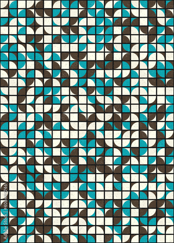 Fototapeta premium Abstract Geometric Pattern generative computational art illustration