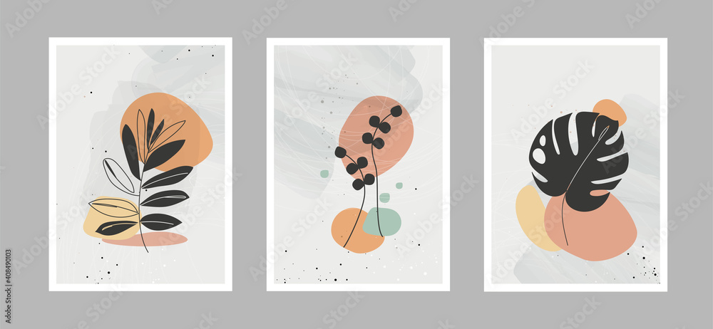Modern abstract line flowers in lines and arts background with different shapes for wall decoration, postcard or brochure cover design. Vector illustrations design. Modern abstract line flowers in lines and arts background with different shapes for wall decoration, postcard or brochure cover design. Vector illustrations design.