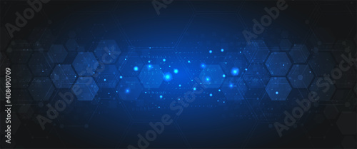 Abstract technology with global world network and telecommunication on earth digital data visualization. vector illustration design.