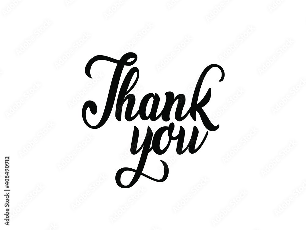 Thank you lettering text. Vector thank you text hand drawn. Thank you card. Thank you lettering text. Vector thank you text hand drawn. Thank you card.