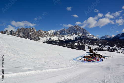 panorama of the mountains of Cortina D'Ampezzo © corradobarattaphotos