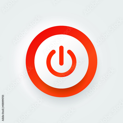 red power button