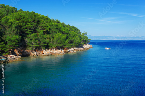 beach in Malj Losinj island, Croatia.