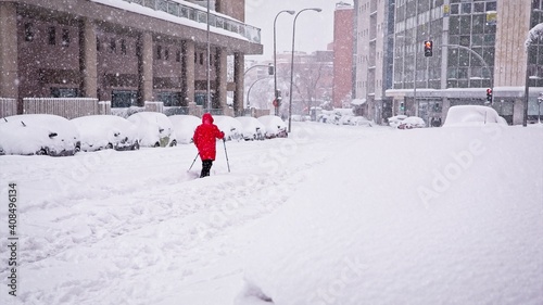 Fototapeta Naklejka Na Ścianę i Meble -  walking in the snow