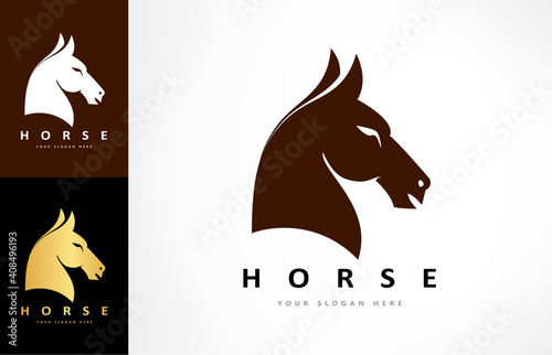 Horse logo vector. Animal vector design.