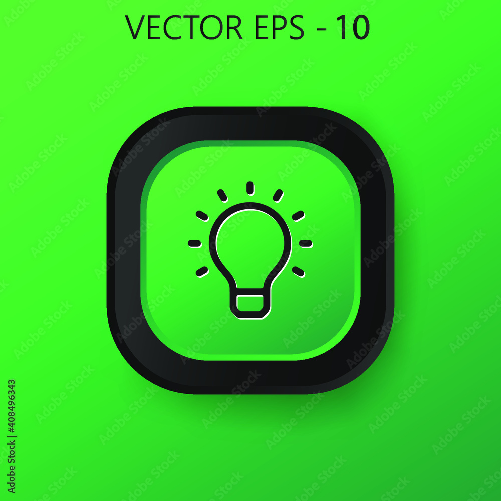 light bulb icon on button