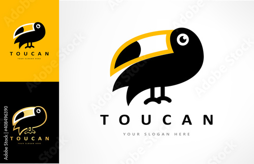 Toucan logo vector. Bird design.