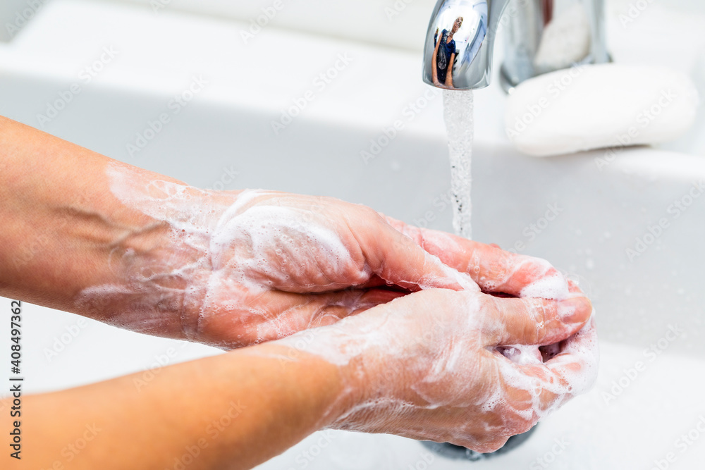 Washing hands using medical instructions to protect against viruses step by step. Coronavirus prevention. Washing hands using medical instructions to protect against viruses step by step. Coronavirus prevention.
