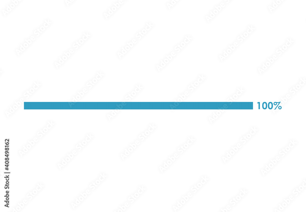 100% loading icon, 100% Progress bar vector illustration 100% loading icon, 100% Progress bar vector illustration