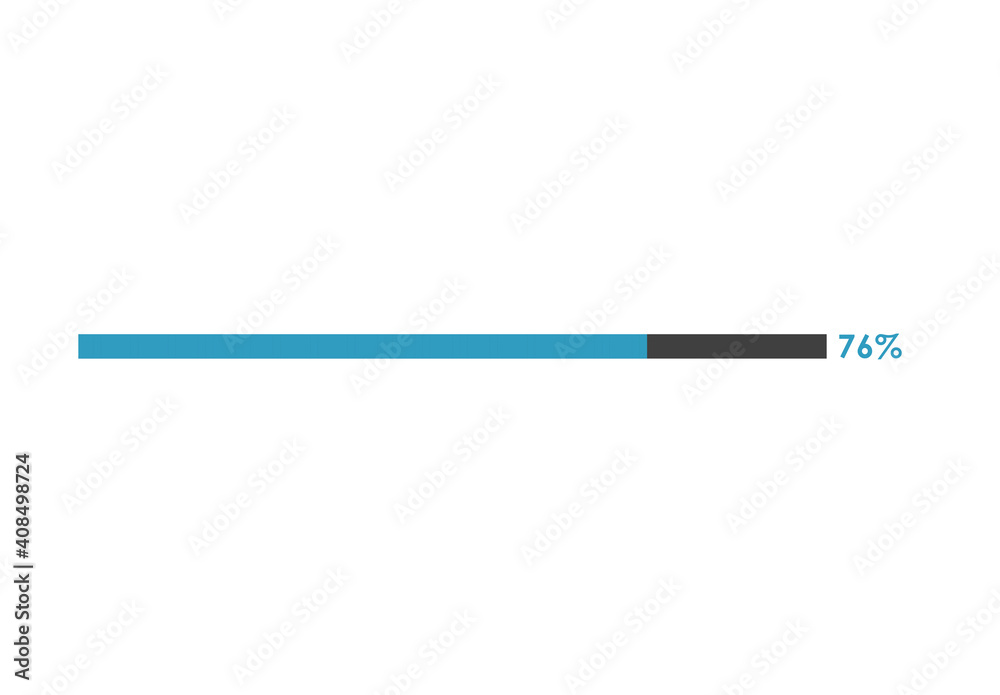 76% loading icon, 76% Progress bar vector illustration 76% loading icon, 76% Progress bar vector illustration