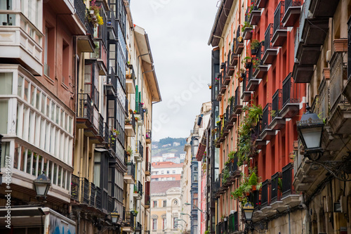 Colorful buildings in Bilbao