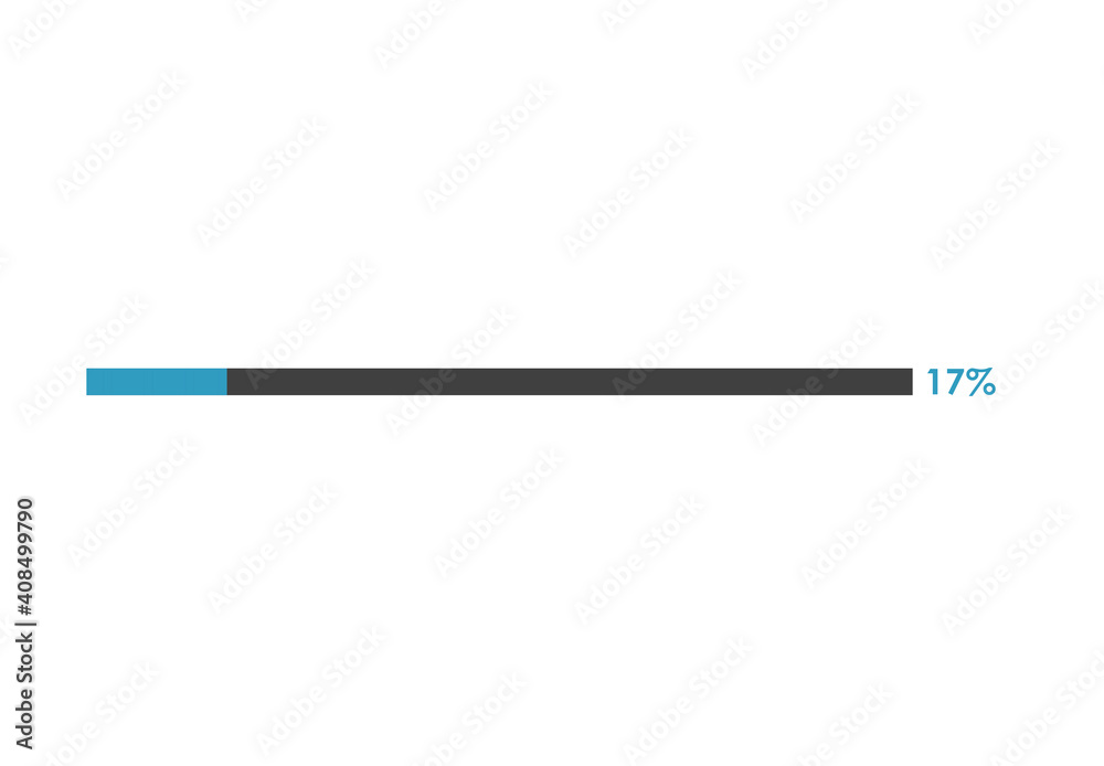 17% loading icon, 17% Progress bar vector illustration 17% loading icon, 17% Progress bar vector illustration