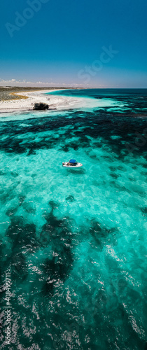 Floating boat in Two Rocks