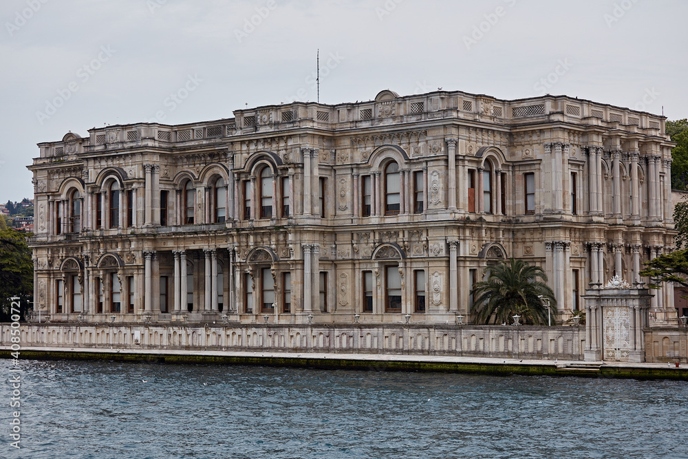 Beylerbeyi palace summer residence of the sultans of the Ottoman Empire view from the Bosphorus Strait Istanbul 12 May 2017