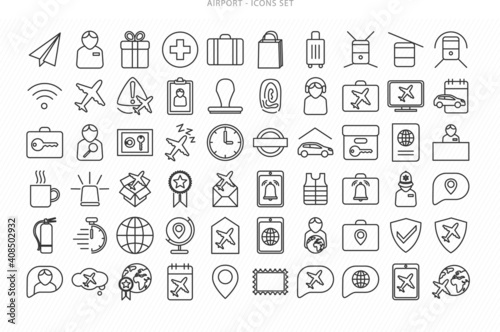 Icon Set Airport Facilities and Services