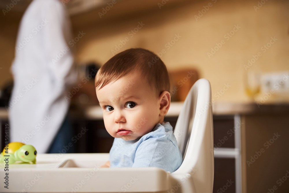 Portrait of serious child posing on camera Portrait of serious child posing on camera